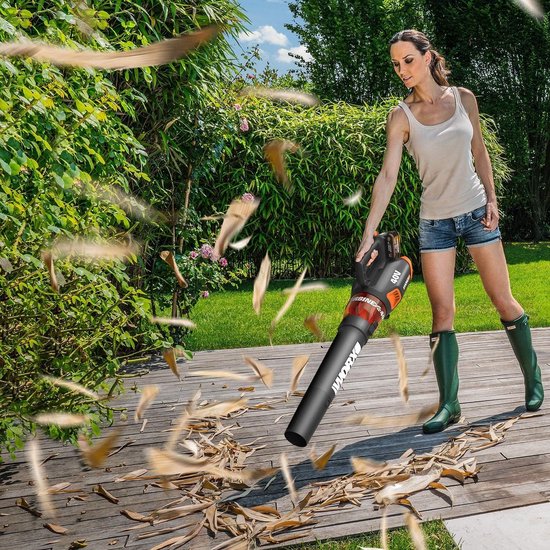 WORX - Borstelloze bladblazer 20 V - WG584E (levering met accu en oplader, turbine-technologie, 3 snelheden, tot 145 km/u, 720 m³/h) van Merkloos	 — afbeelding 3