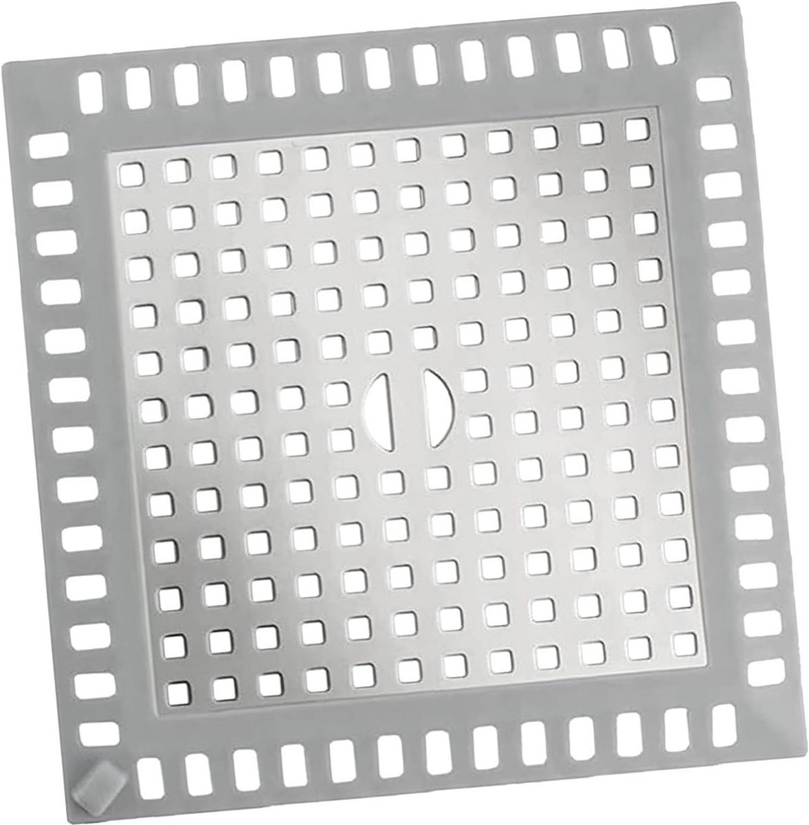Roestvrij Stalen Vierkante Afvoerzeef voor Douche en Keuken - 12 cm x 12 cm