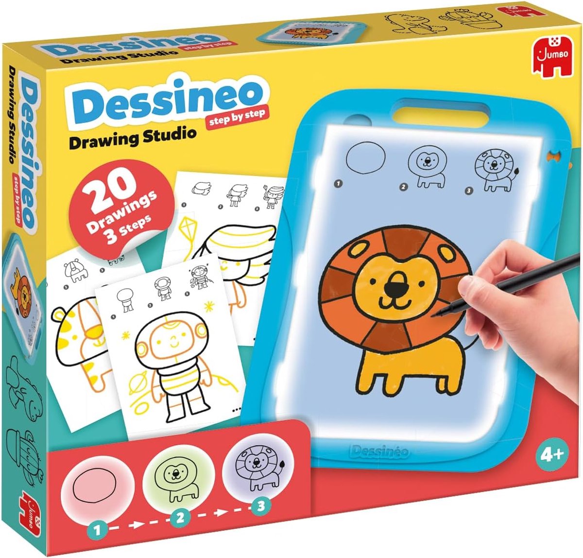 Compacte Tekenstudio voor Kinderen - Leer Stap voor Stap Tekenen vanaf 4 Jaar
