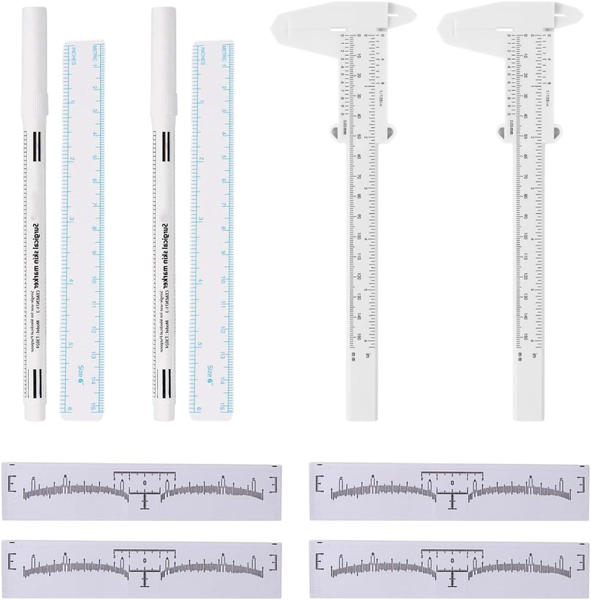 10-delige wenkbrauwmake-upset met meetregels en designgereedschappen