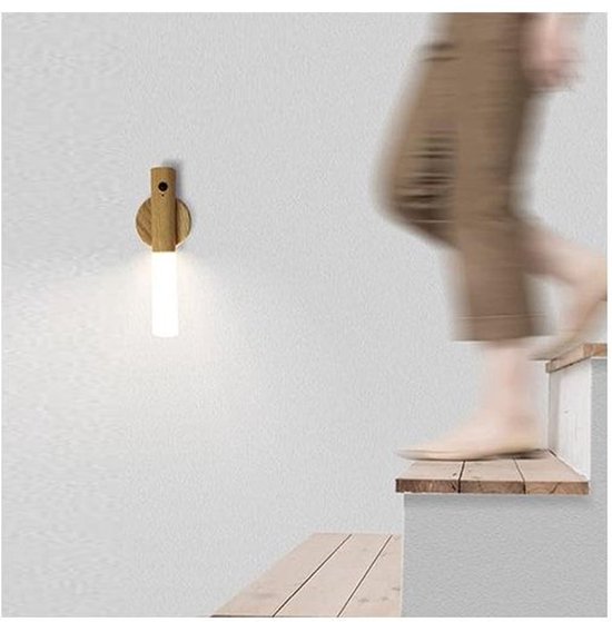 Nexxt 2-pack Led Nachtlampje Met Bewegingssensor - Warm Wit - Oplaadbaar - Lichtbruin van Merkloos — afbeelding 5