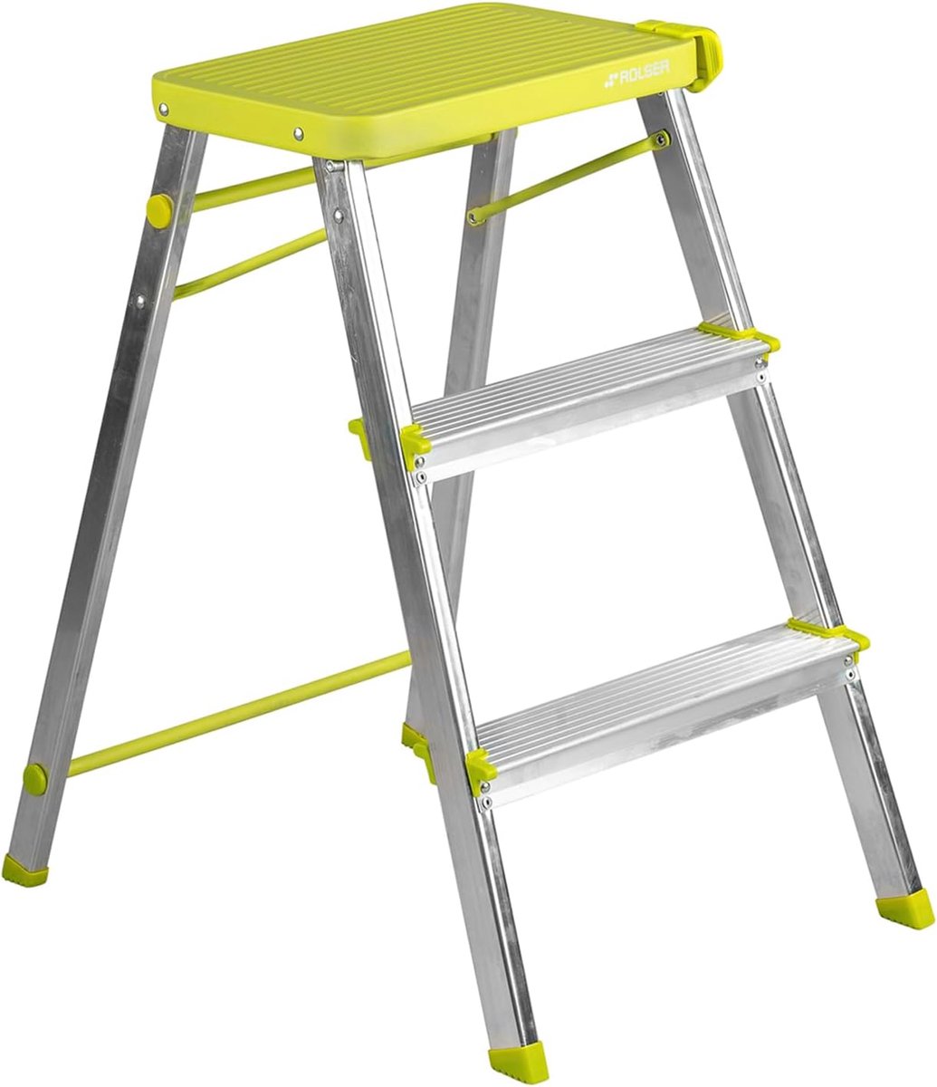 Vouwladder 2-treden - Zwart