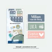 Goedgemerkt - Kleine Naamstickers - 48 Labels - Vaatwasser- en magnetronbestendig - Multicolor