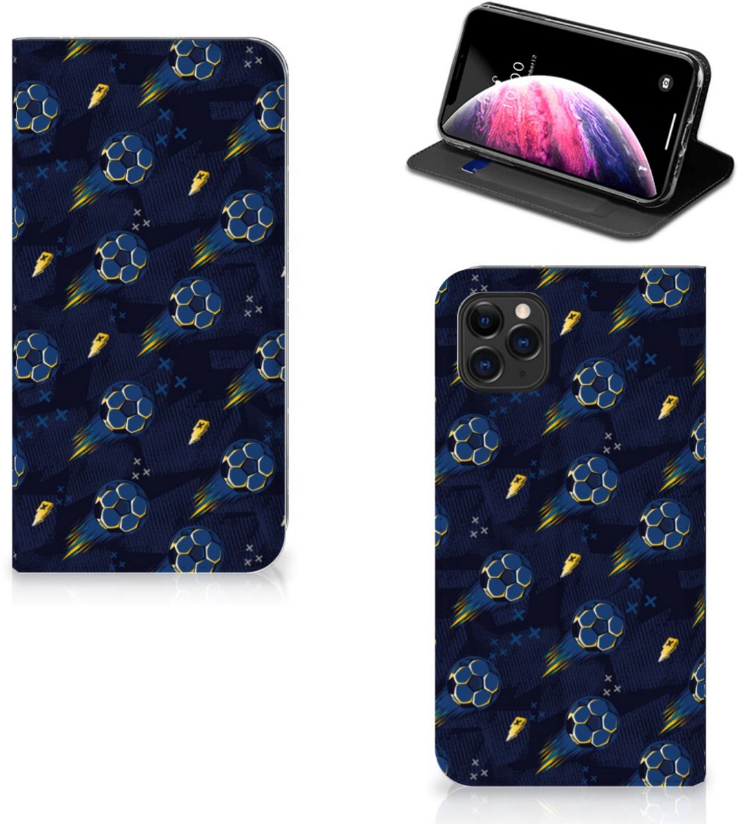 Hoesje met Magneet voor Apple iPhone 11 Pro Max Voetbal