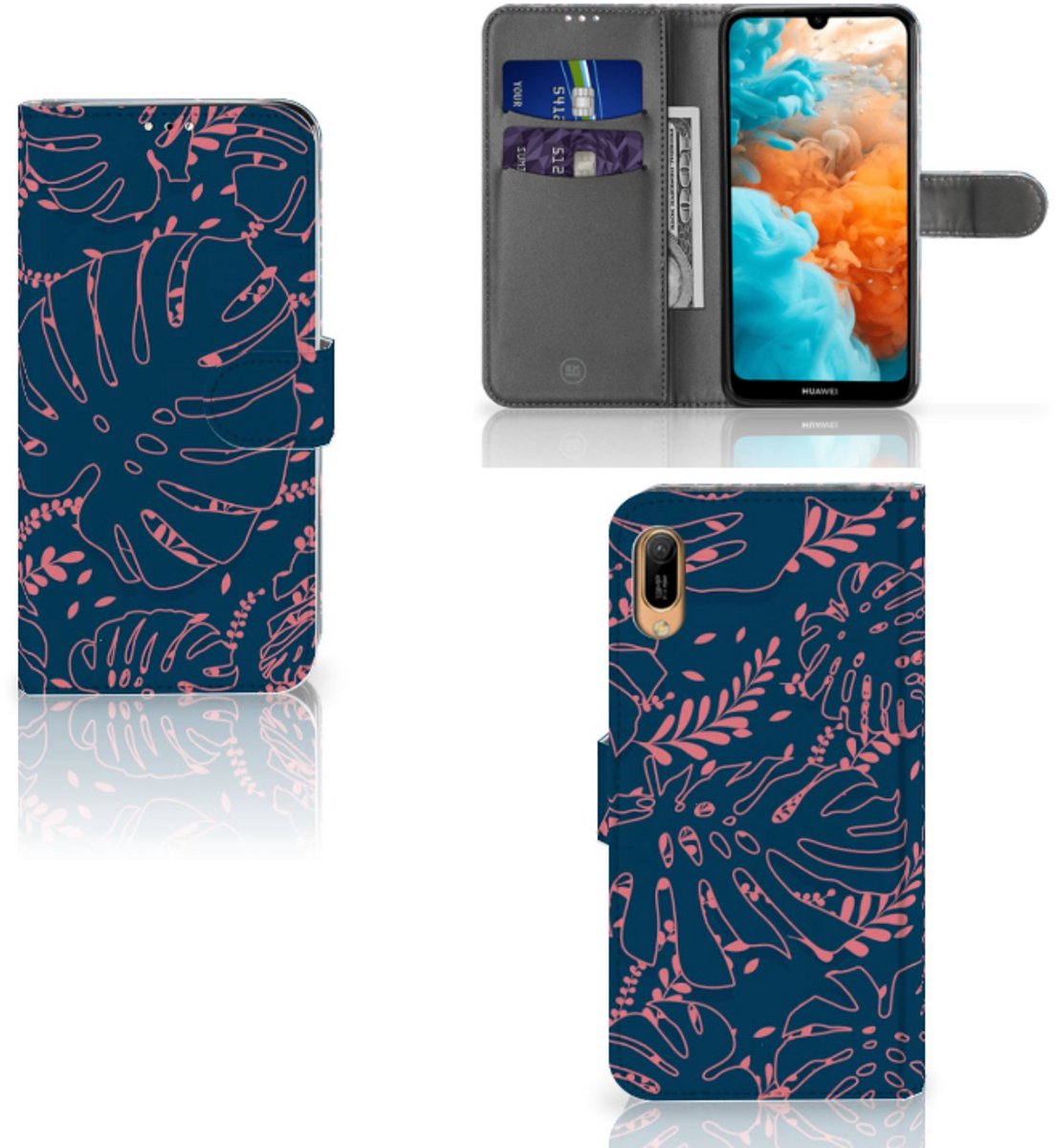 Huawei Y6 (2019) Hoesje Palm Leaves