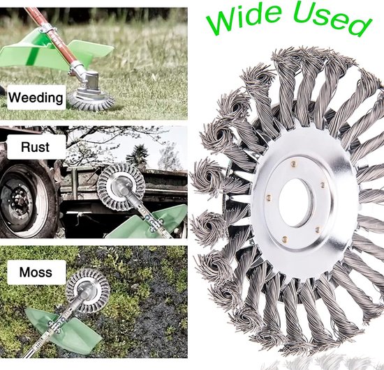 Onkruidborstel metaal professionele bosmaaier borstel trimmer - voor tuin en bestrating Onkruidborstel — afbeelding 3