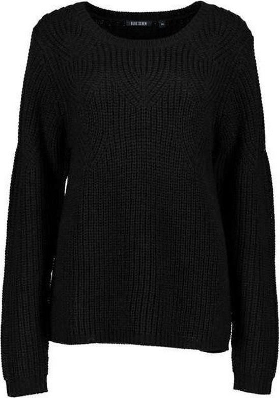 | Blue Seven dames trui zwart ronde hals maat 38 Zwarte Kabeltrui ronde hals Dames Truien | KLEDING.nl