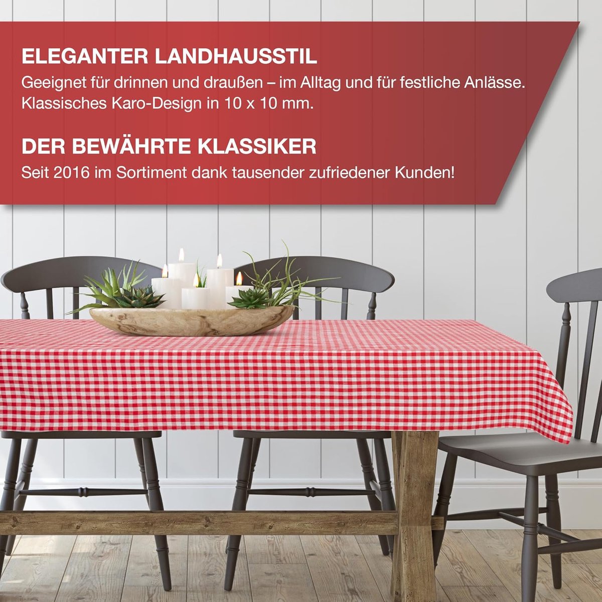Lichtblauw/Wit Gestreept Tafelkleed 100 x 140 cm