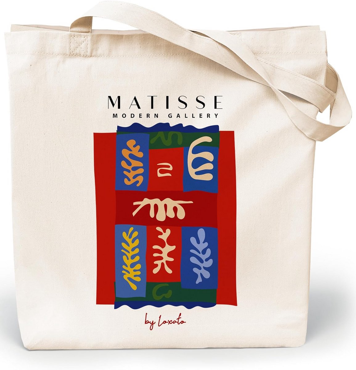 Tote Bag Canvas Dames - Shop Art Tas van Katoen 35 x 42 cm, Extra Breed 8 cm