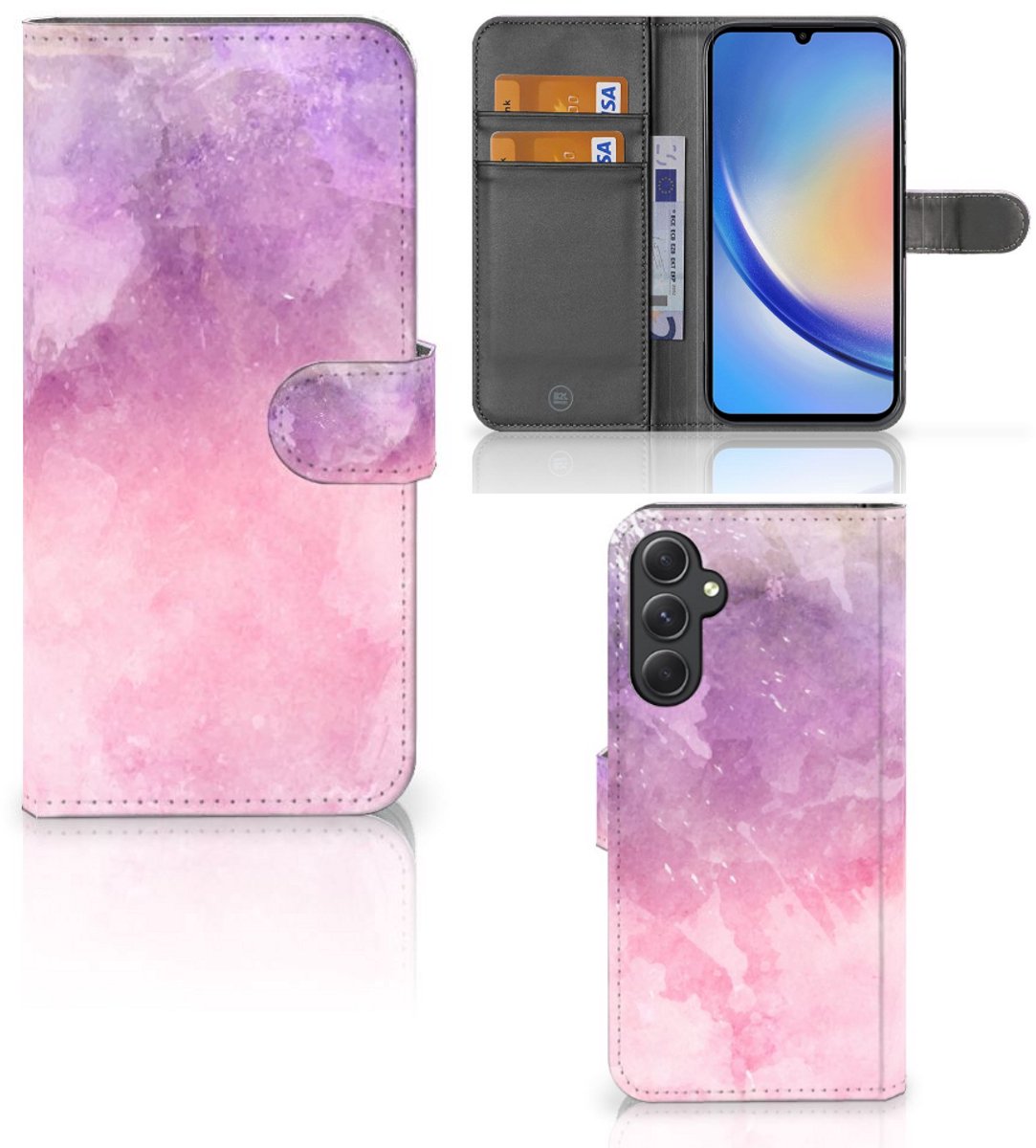 Hoesje Samsung Galaxy A24 4G Pink Purple Paint