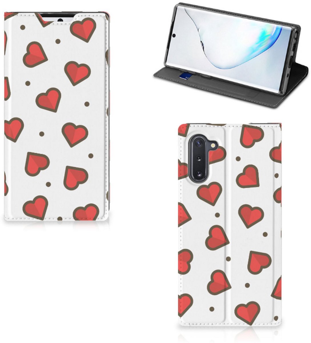 Samsung Galaxy Note 10 Hoesje met Magneet Hearts
