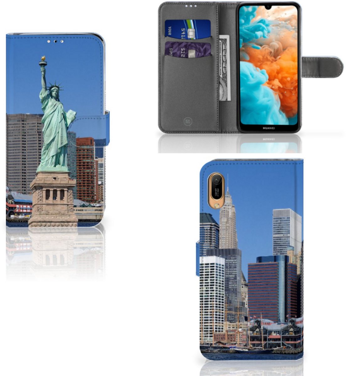 Huawei Y6 (2019) Flip Cover Vrijheidsbeeld