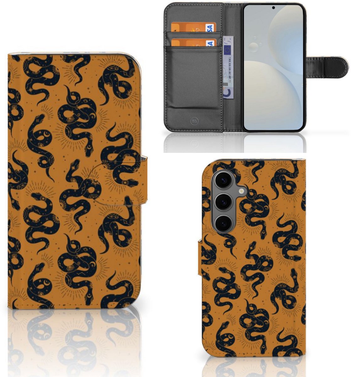 Telefoonhoesje met Pasjes voor Samsung Galaxy S25 Snakes