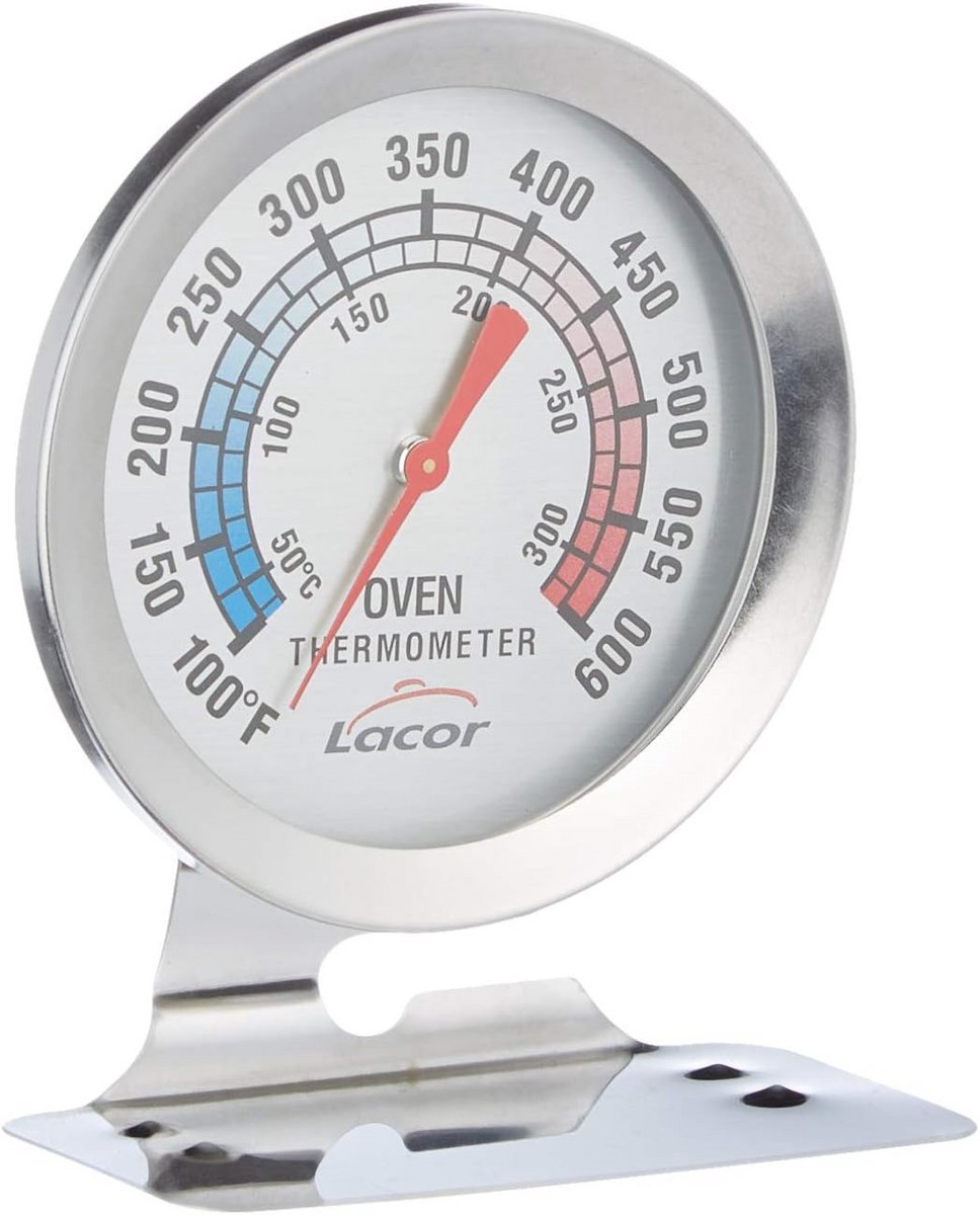 Bakoven thermometer met standaard - 7 x 9 x 4 cm