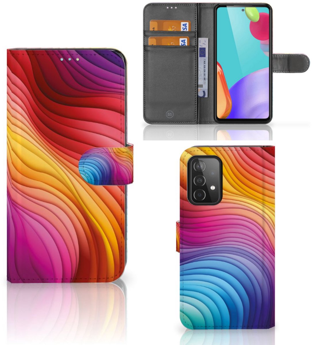 Book Case voor Samsung Galaxy A52 Regenboog