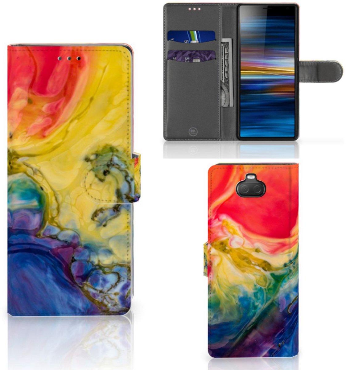 Hoesje Sony Xperia 10 Watercolor Dark