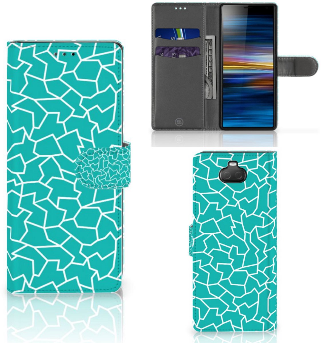 Sony Xperia 10 Hoesje Cracks Blue