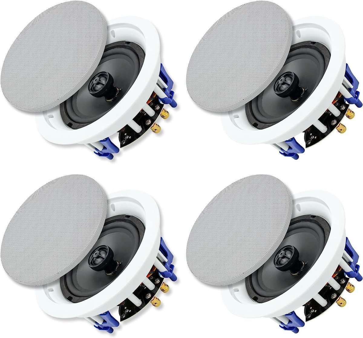 Inbouw 2-weg plafondluidsprekers 6,5 inch 640 watt voor thuis en kantoor (4 in totaal)