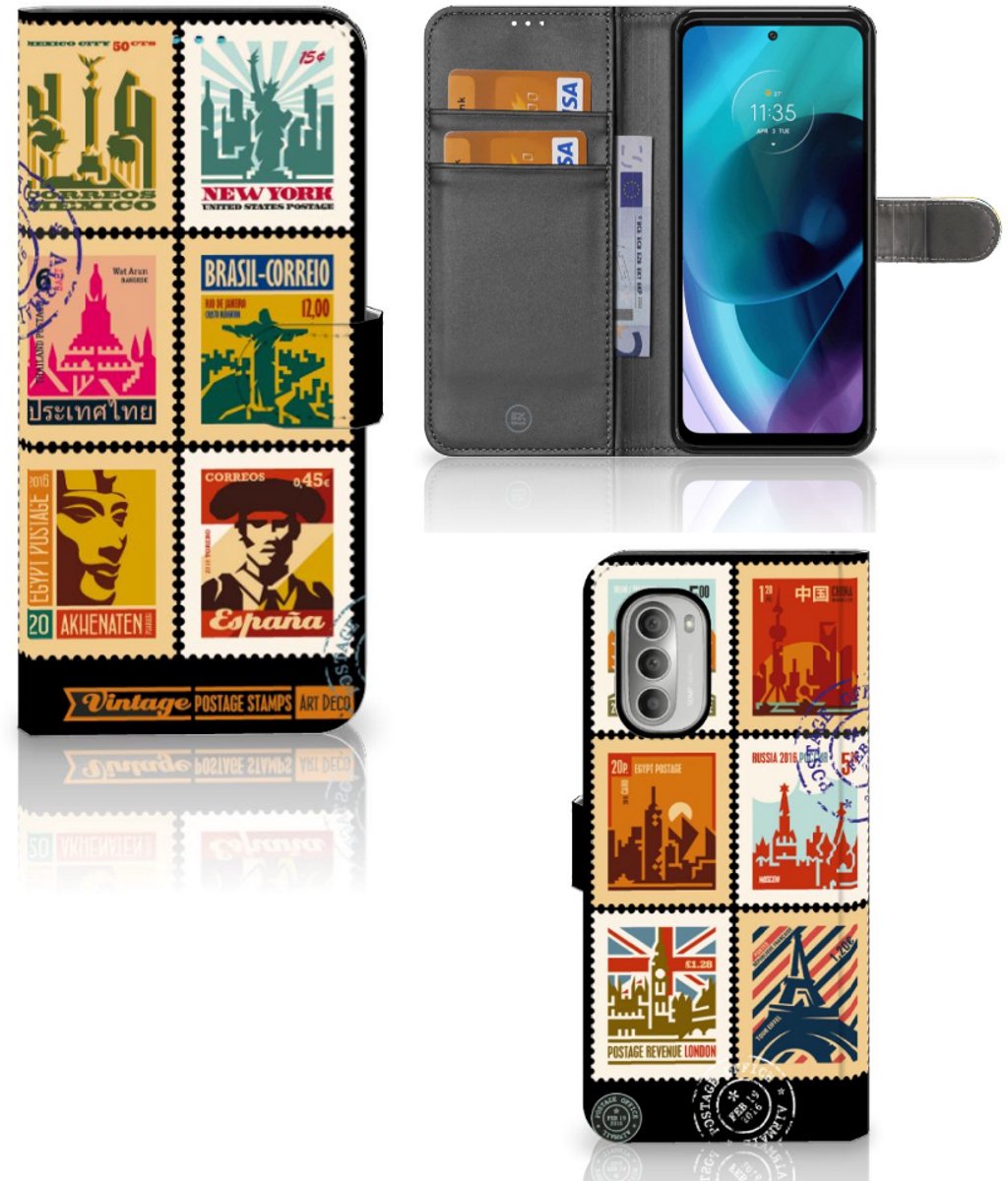 Motorola Moto G51 5G Flip Cover Postzegels