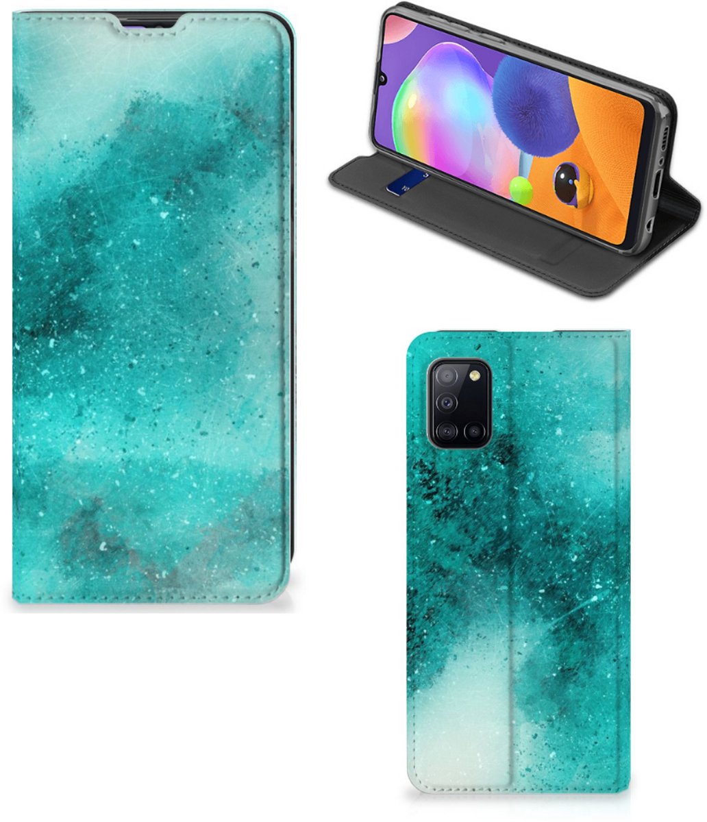 Bookcase Samsung Galaxy A31 Painting Blue