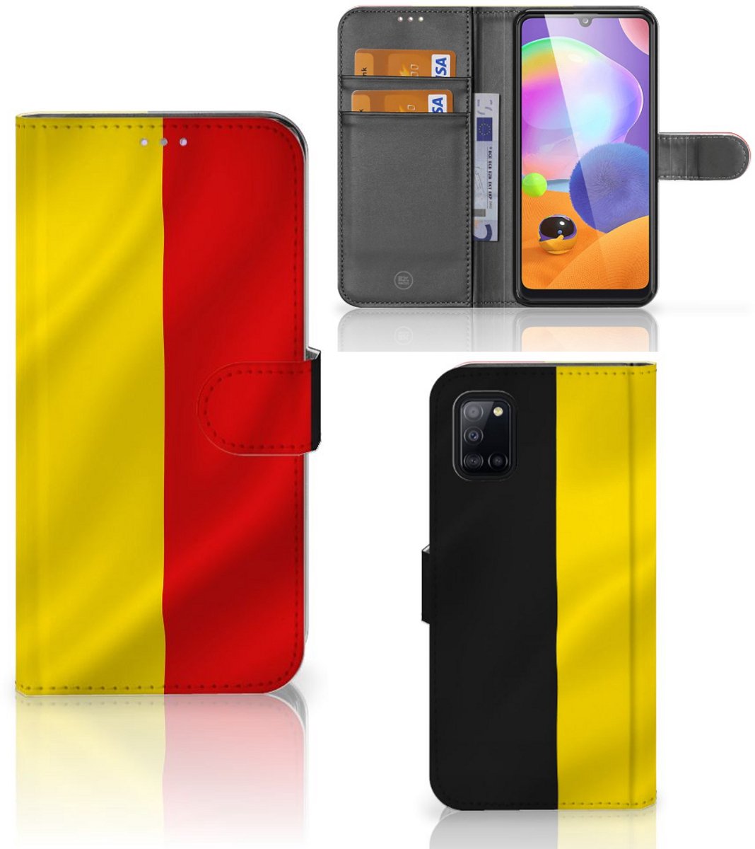 Samsung Galaxy A31 Bookstyle Case Belgische Vlag