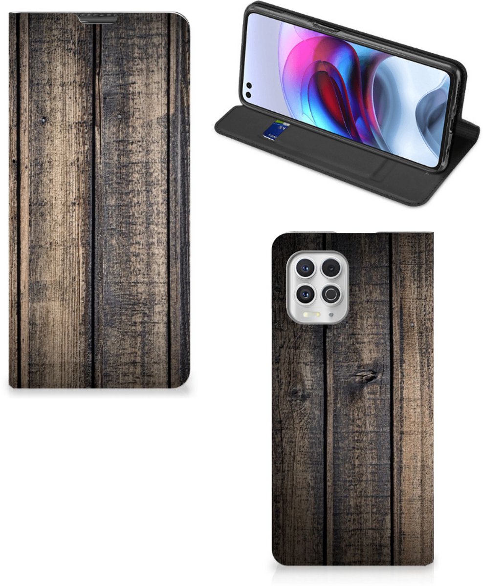 Motorola Moto G100 Book Wallet Case Steigerhout