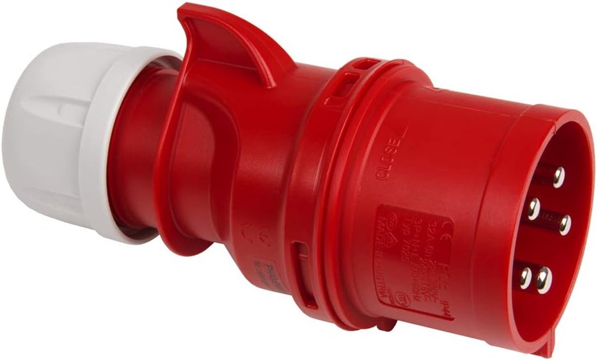 CEE stekker 5-polig 32 A 400 V met spatula