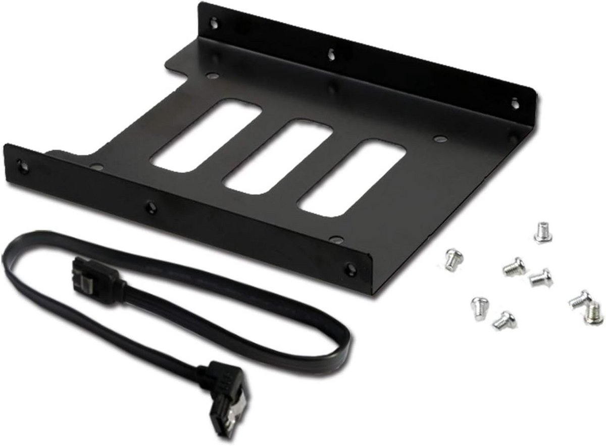 Montagebeugel voor 2,5" SSD/HDD in 3,5" bay - Inclusief SATA kabel en schroeven