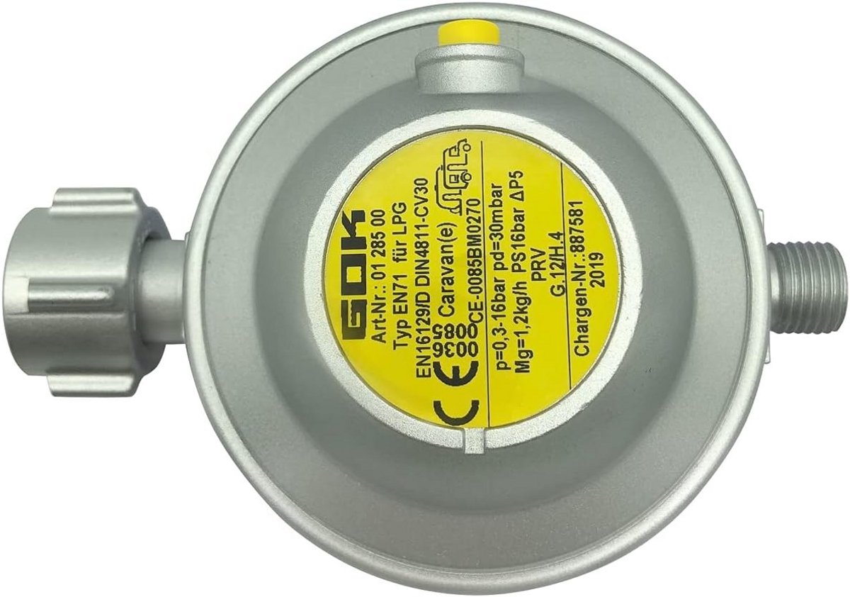 Lagedrukregelaar 1,2 kg/h 30 mbar voor Veiligheidsinstallaties