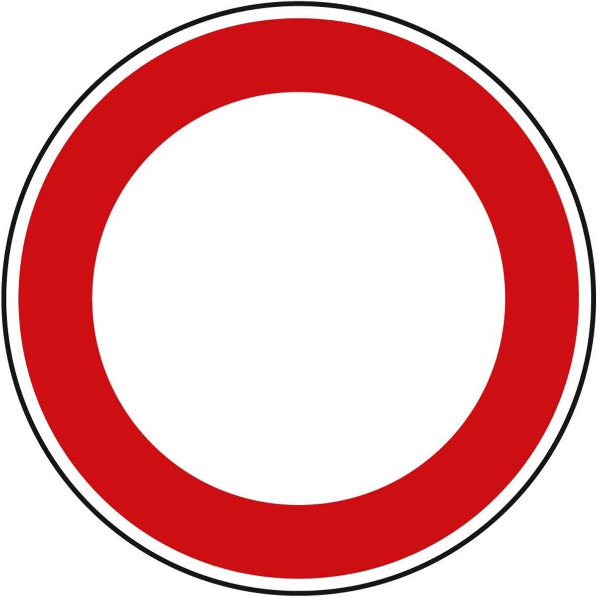 Verkeersbord verbod voor voertuigen, Ø 600 mm, aluminium, RAL-keurmerk