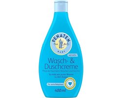 PENATEN Wash & Shower Cream 400 ml – Milde Baby Douchegel & Shampoo – Zonder Parabenen & Kleurstoffen – Voor Pasgeborenen