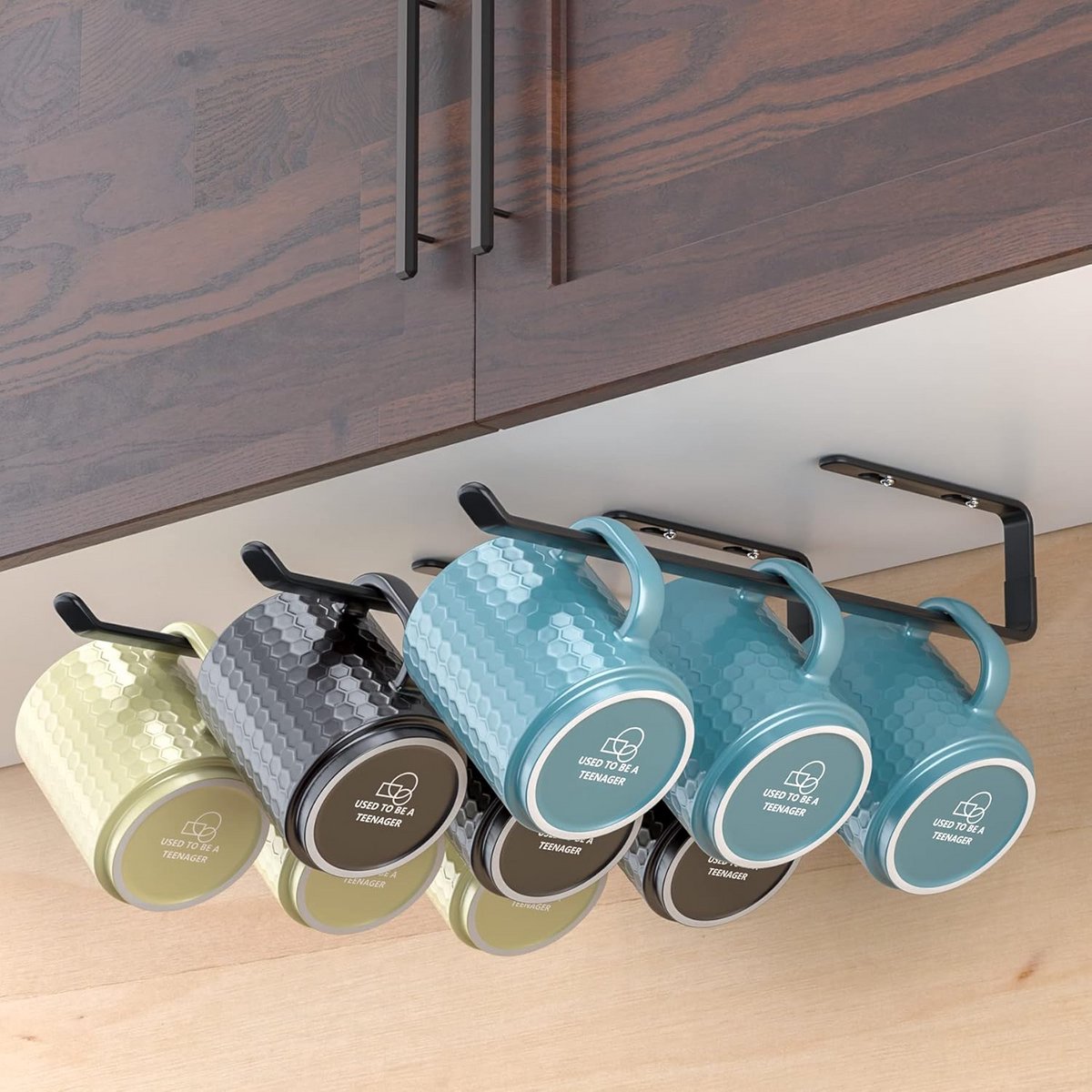 3 Pack Home Storage Mok Haken - Zwart