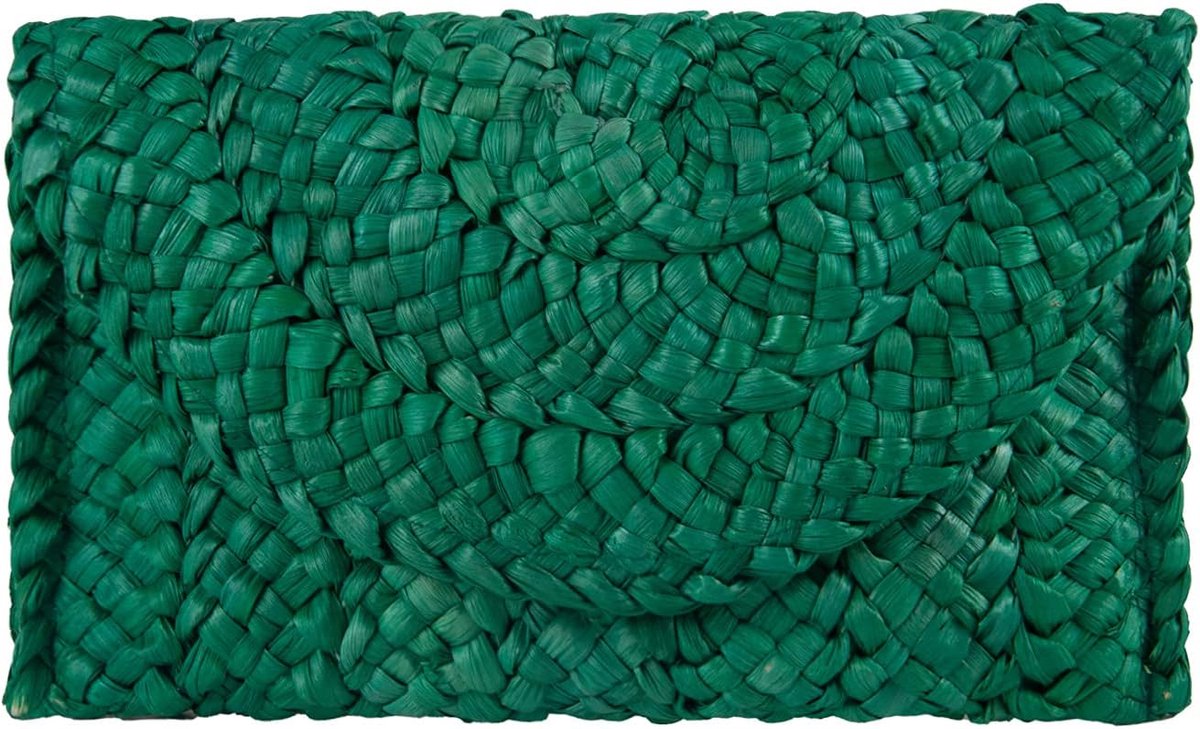 Geweven Stro Handtas voor Dames - Vintage Clutch en Portemonnee voor Strand en Vakantie