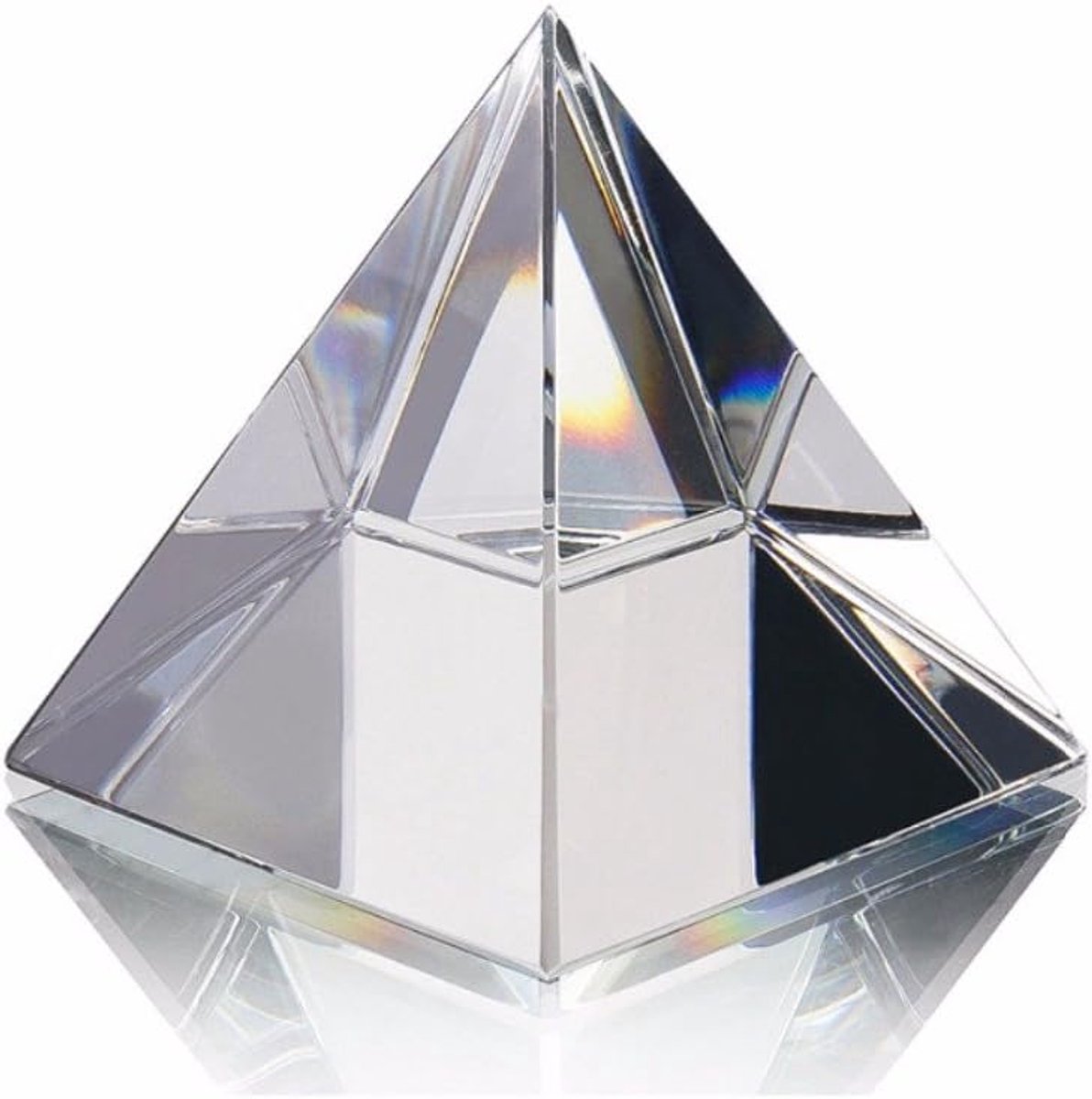 Antieke Glas Piramide Klembord - Zeldzame 50mm Kwartskristallen Beeldjes