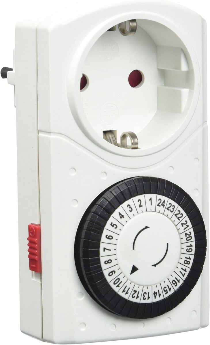 Mechanische timer mini met 30 minuten schakelinterval en 3500 W
