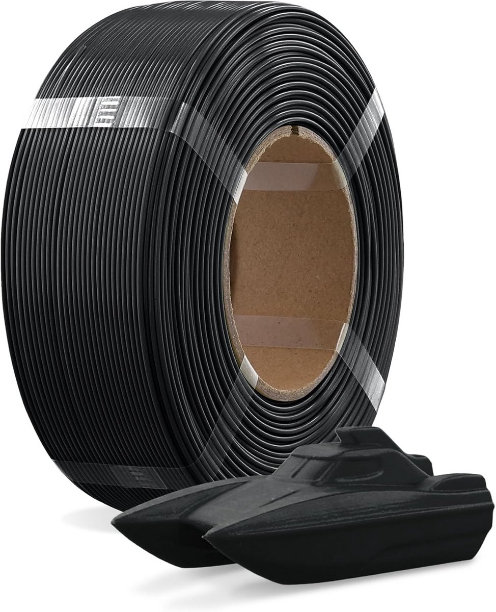 PETG 3D Printer Filament 1.75mm 1kg Zonder Spoel - Nauwkeurigheid +/- 0.02mm (Zwart)