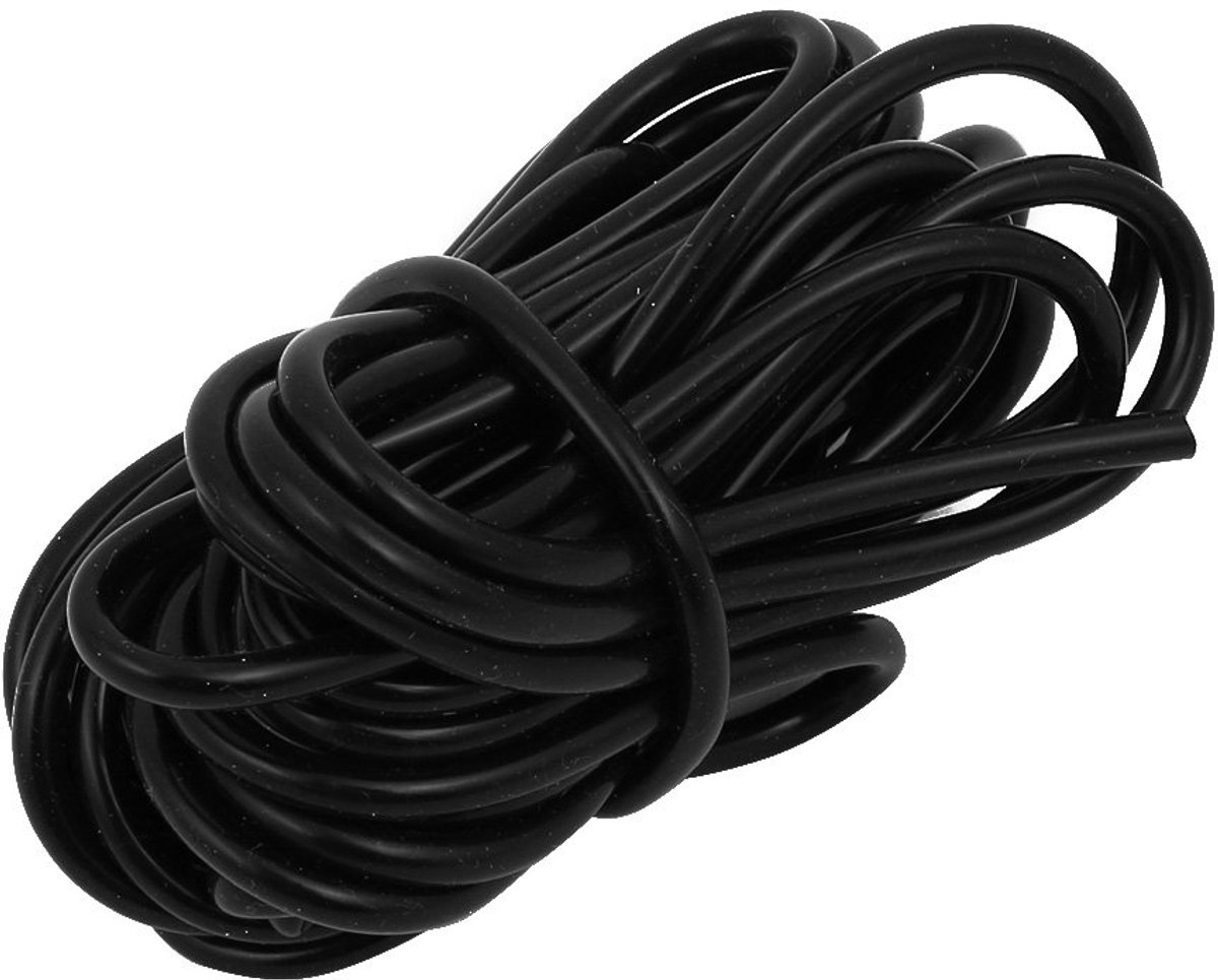 2 mm x 4 mm diameter tube siliconen robuust hittebestendig rubber zwart slang Flex 5 m