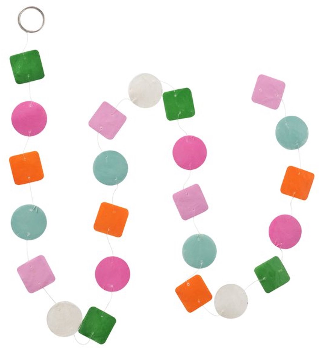 Boltze - Capiz - Woonslinger - Colory - 180 cm - Handgemaakt - Schelpen - Wanddecoratie / Hangslinger