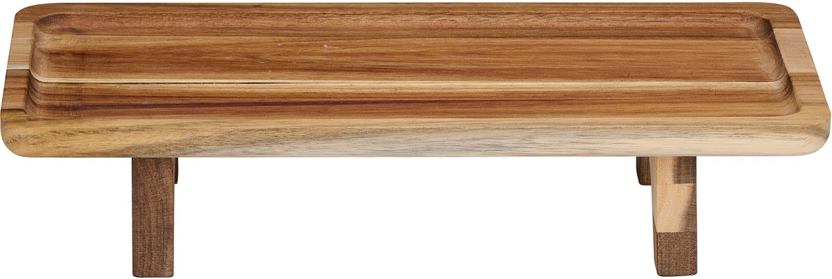 alpina Houten Dienblad - Ontbijt-op-bed-dienblad - Rechthoekig Model - Kleur Bruin - Gemaakt van Hout - Afmetingen 38,5 x 20 x 5,4 cm - Inclusief 2 Jaar Fabrieksgarantie — cadeau in Koken & Dineren - foto 2