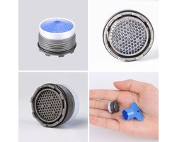 Perlator Kraan Set klein (2x M16,5 + 2x M18,5) – CACHÉ Beluchter Compatibel – Inclusief Verwijdertool – Waterbesparing - Kraanbeluchter