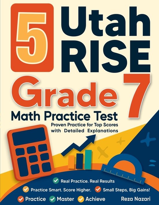 5 Utah RISE Grade 7 Math Practice Tests - cover