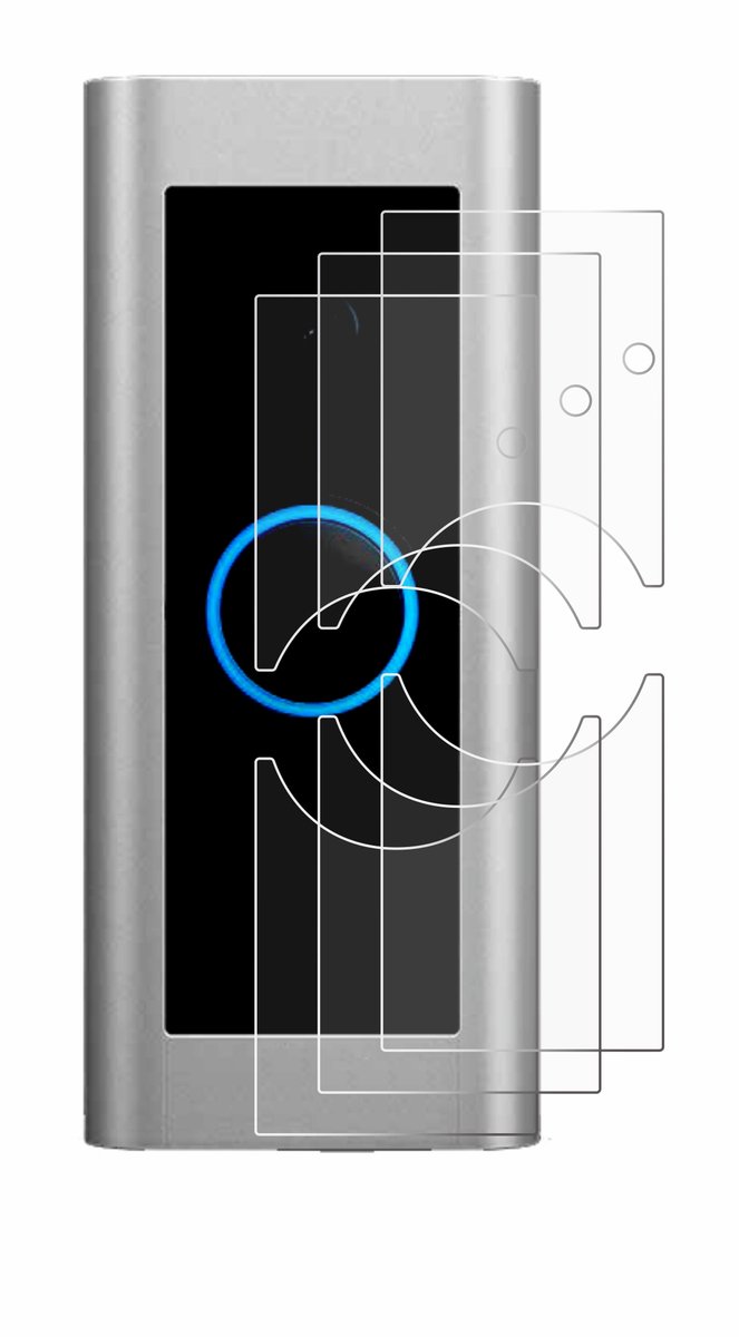 Savvies - Screenprotector voor Ring Video Doorbell Pro 2 - Folie Beschermfolie transparant 6 Stuks – foto 5