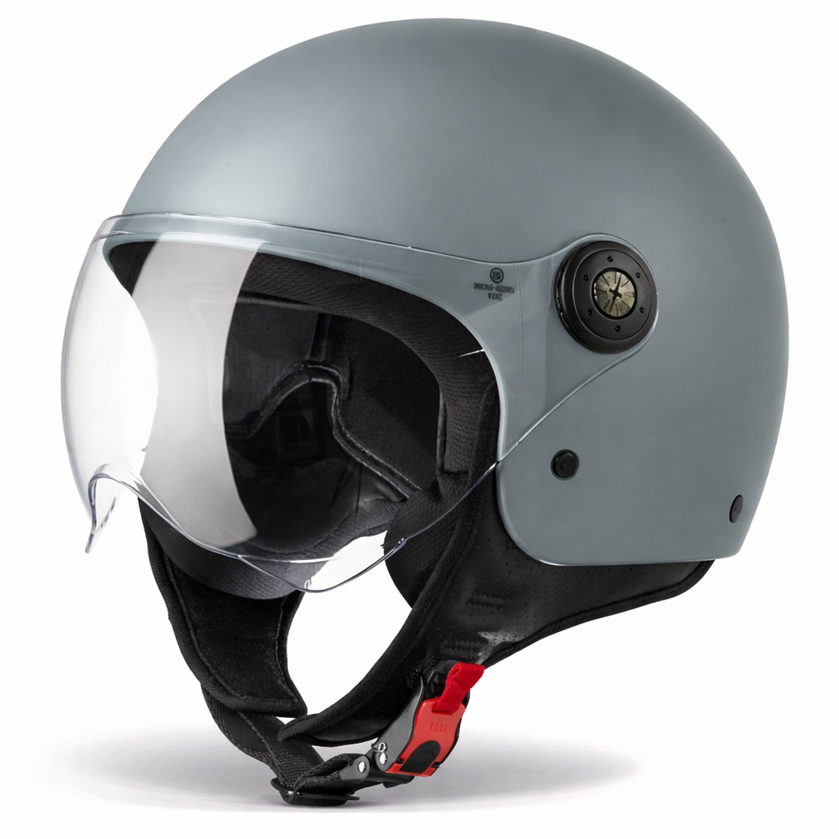 VINZ Duoro Scooterhelm - ECE 22.06 Gekeurde Jethelm voor Motor, Brommer & Snorfiets - Licht Gewicht - Grijs - M