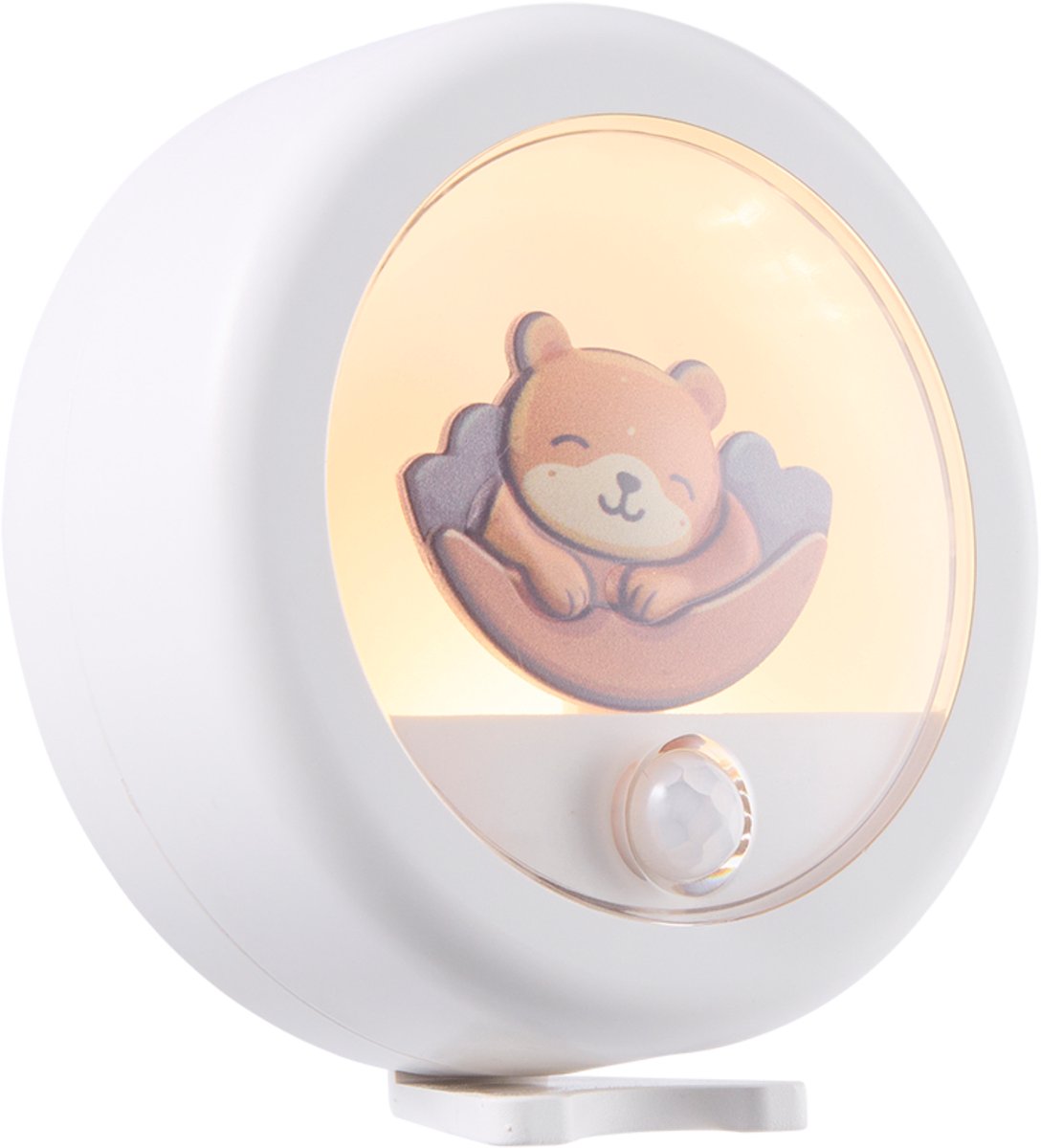 Lighto Nachtlampje Kinderen met Bewegingssensor - Beer - Warm Wit Licht - Draadloos - LED - 2 Dim Standen - Nachtlampje baby - Bedlampje