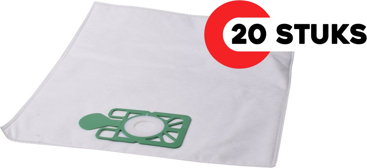 Geschikt voor NUMATIC. 2 x 10 stuks. voordeelpak stofzuigerzakken voor Nupro, NVM-1CH, 604015, Hepa-Flo, Synthetisch. COVAKO Merk
