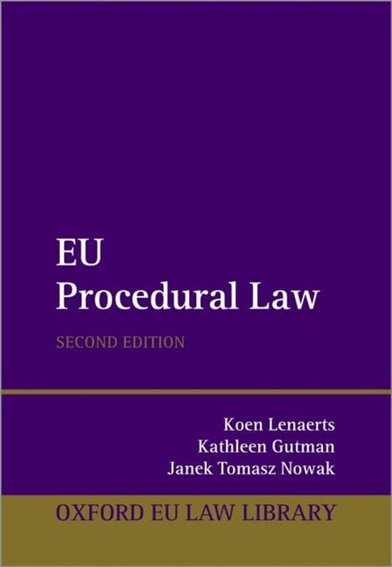 Oxford European Union Law Library- EU Procedural Law - cover