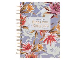 Christian Art Gifts Inspirational Journal, Bless You & Keep You Wide Ruled Notebook, Numbers 6:24 Bible Verse, Pink, 192 Lined Pages W/Scripture, (8.4" X 6.4" X 1")