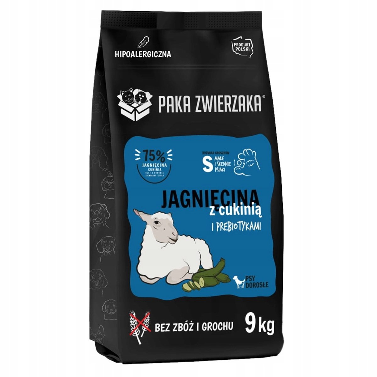 Paka zwierzaka Paka Zwierzaka Seventh Heaven - Hondenvoer - Lam met Courgette - Maat S - 9 kg - Graanvrij & Hypoallergeen - Voor Kleine Rassen
