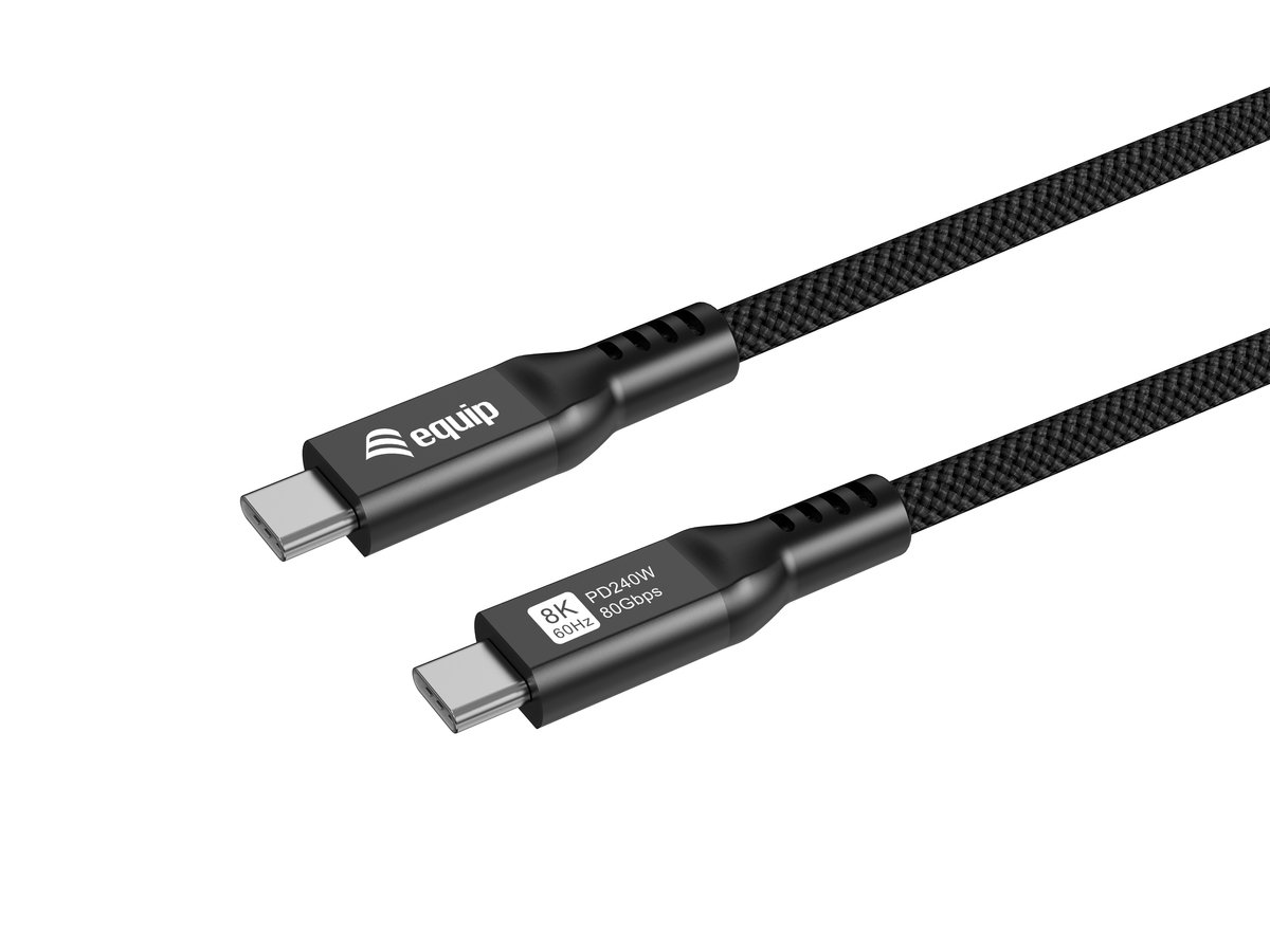 Equip 128442 USB-kabel USB4 Gen 4x2 2 m USB C Zwart