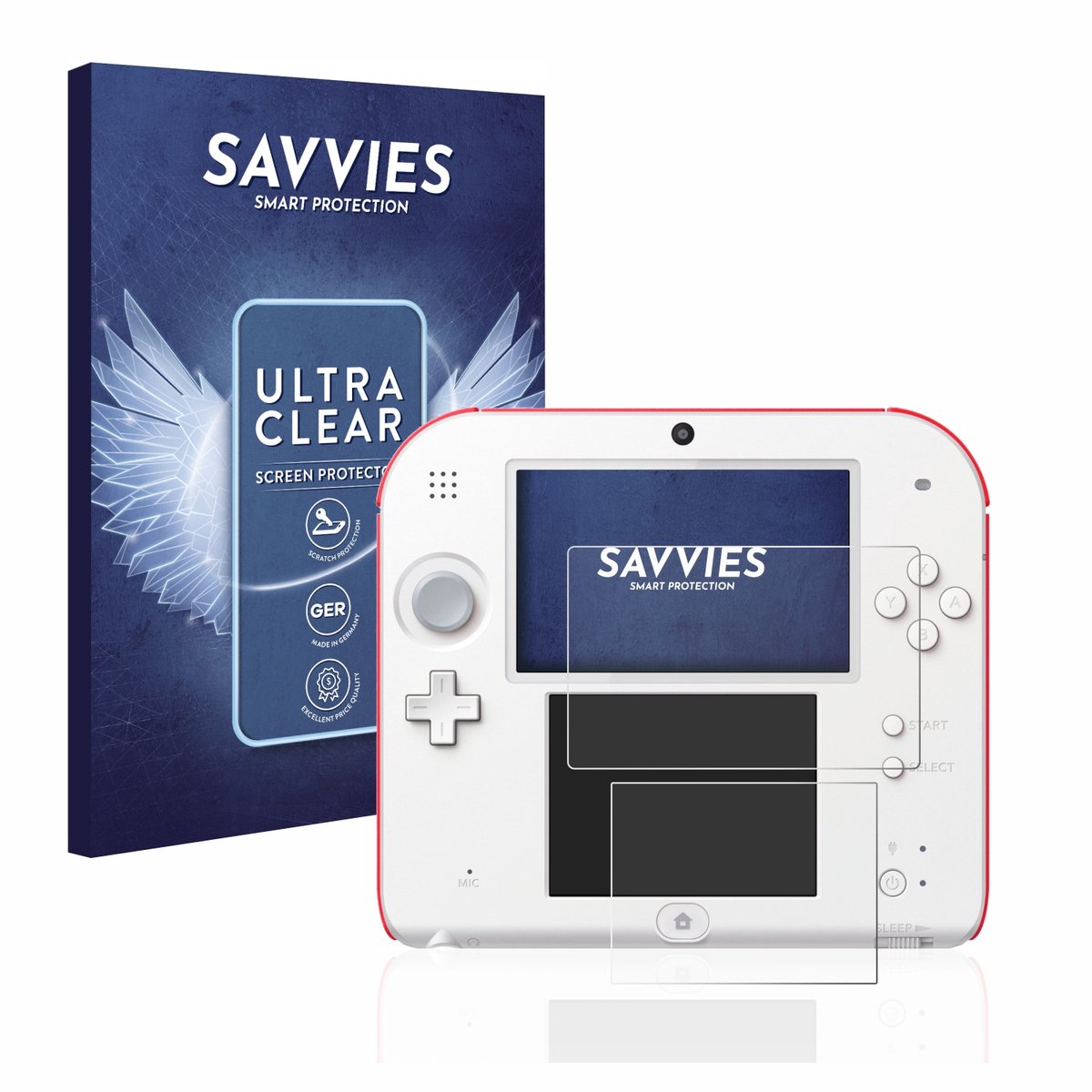 Savvies - Screenprotector voor Nintendo 2DS - Folie Beschermfolie transparant 18 Stuks